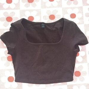 SHEIN Dark Brown Crop Top